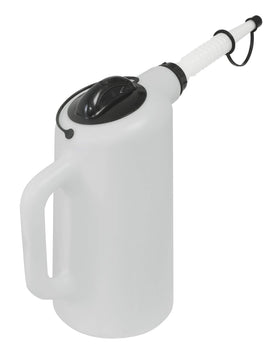 Lisle translucent 8-quart dispenser front view showing volume markings and lid