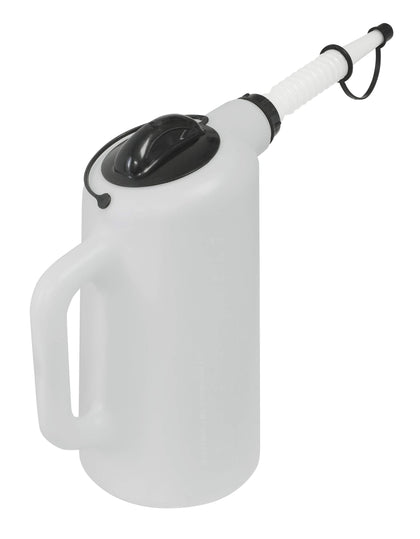 Lisle translucent 8-quart dispenser front view showing volume markings and lid