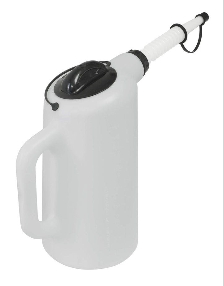 Lisle translucent 8-quart dispenser front view showing volume markings and lid