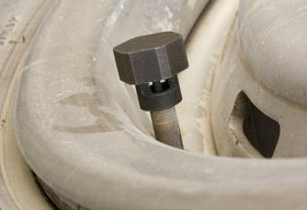 Lisle 19860 installed on tire valve demonstrating easy field use