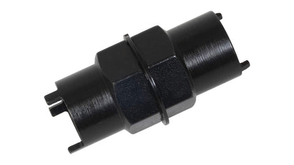 Lisle 29810 front view socket showing double-ended fit for fast, accurate antenna nut removal