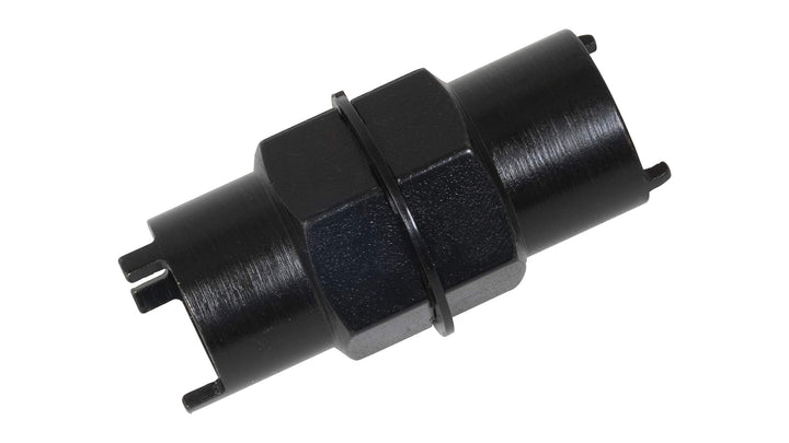 Lisle 29810 front view socket showing double-ended fit for fast, accurate antenna nut removal