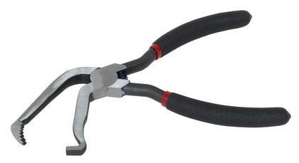 Lisle disconnect pliers front view showing angled tip for safe connector release