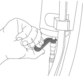 Lisle tools in use inside an engine bay accessing tight fuel connector safely