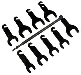 Lisle 43350 front case with organized wrenches for quick selection and storage