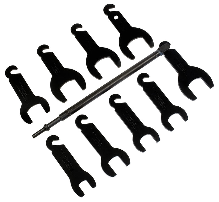 Lisle 43350 front case with organized wrenches for quick selection and storage