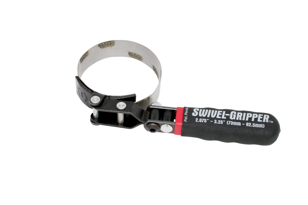 Lisle 57020 front-angle view showing handle and band for secure grip