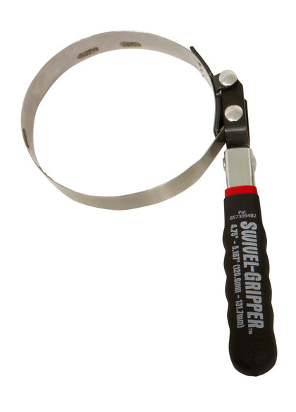 Lisle 57060 front view showing full 5-inch band and swivel handle for secure removal