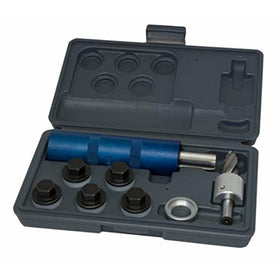 Lisle 58850 magnetic drain plug installed in oil pan demonstrating secure, leak-resistant fit