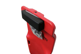 Lisle urethane roller close-up with steel bushing highlighting smooth durable glide