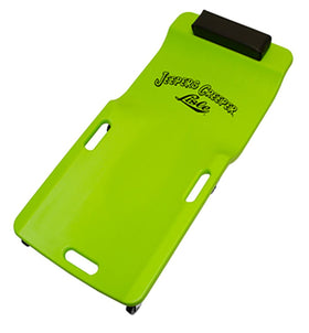 Lisle creeper front view showing ergonomic contour and lumbar support for comfort