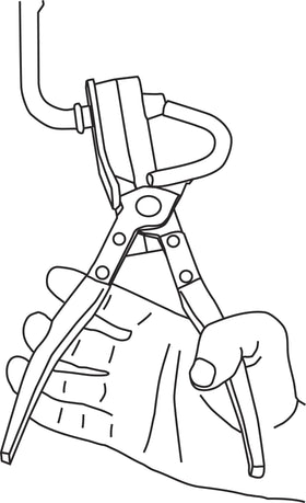 Lisle 38350 close up of ergonomic handles for comfortable grip and controlled squeezing