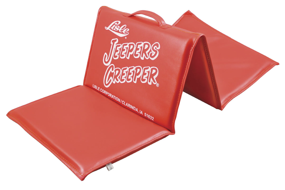 Lisle fold-up creeper front view showing padded vinyl for comfortable undercar access