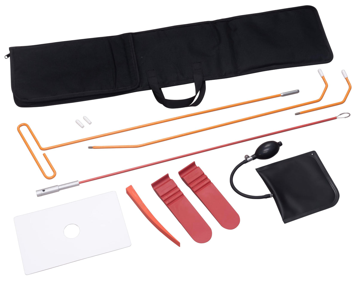 Lisle front view of kit showing tools and case, useful for roadside access