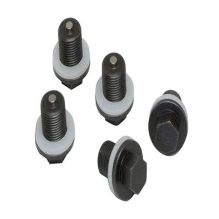 Lisle front view kit packaging showing five plugs and gaskets, durable replacement parts benefit