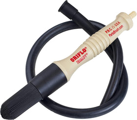 Lisle Oriflo brush front view showing handle and bristles for secure grip