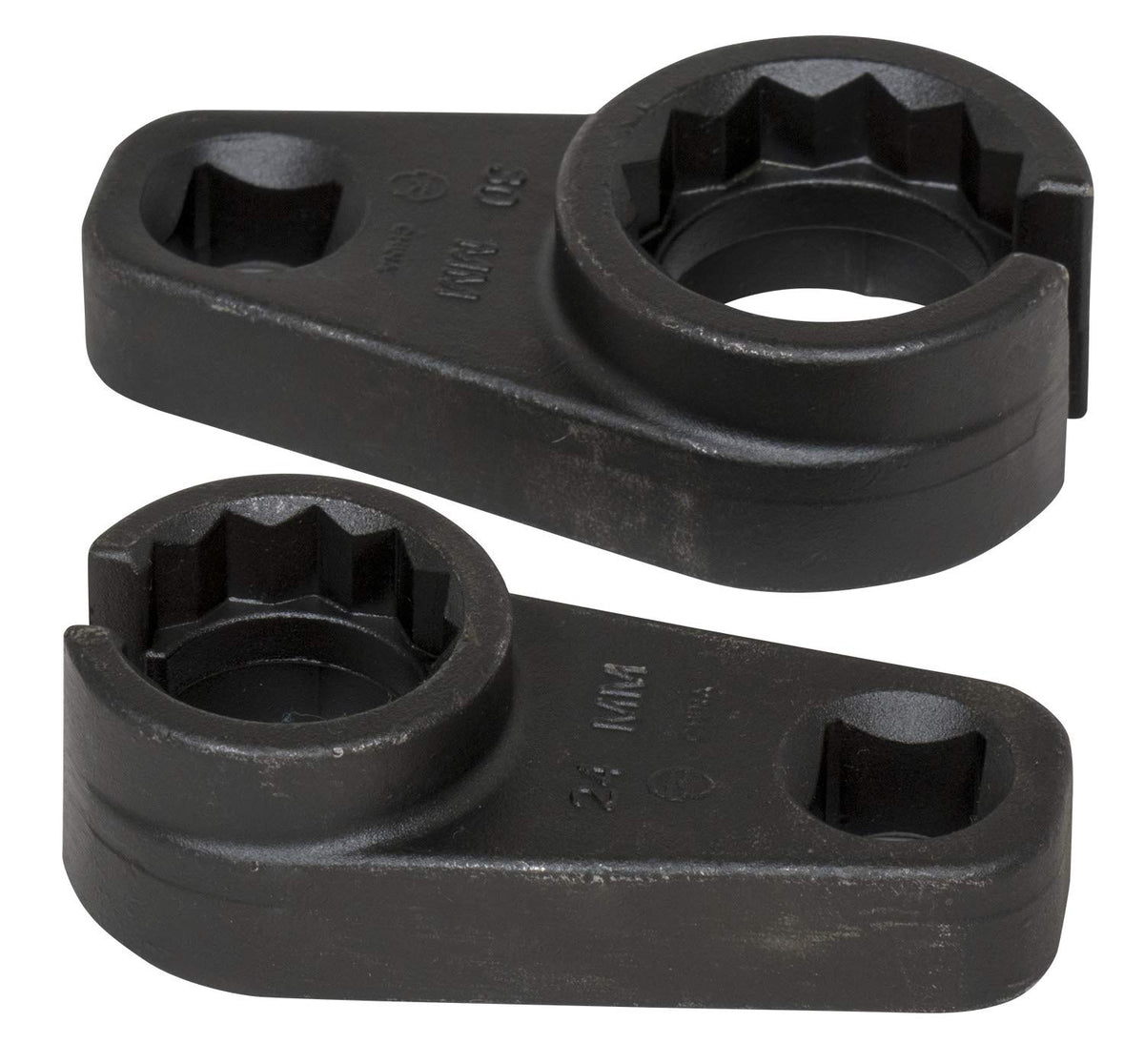 Lisle front view of sockets showing offset design for easy sensor access
