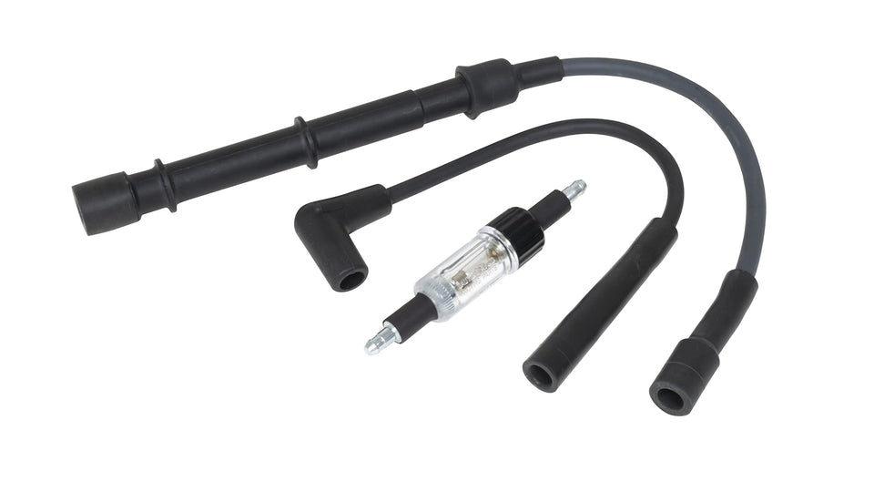 Lisle spark tester front view showing inline window and extension wire for clear diagnostics