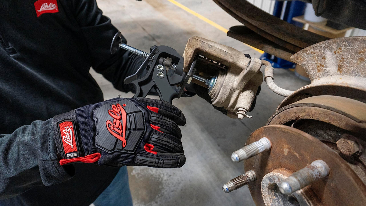 Lisle Speedy Brake Pad Spreader close plunger detail highlighting robust build and control