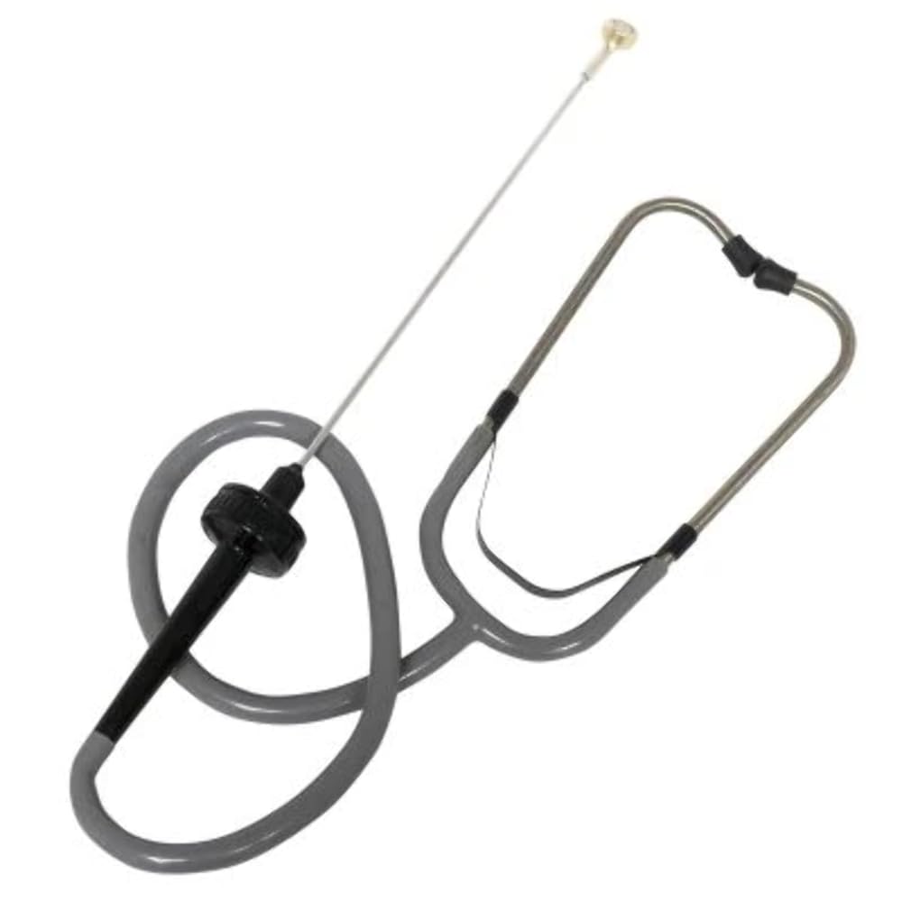 Lisle stethoscope front view with magnetic holder showing hands-free benefit