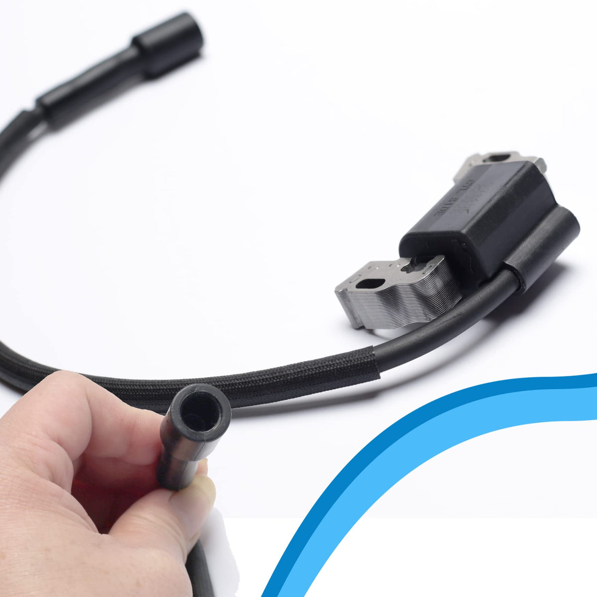 Lisnhlin coil installed on engine demonstrating correct fit and function