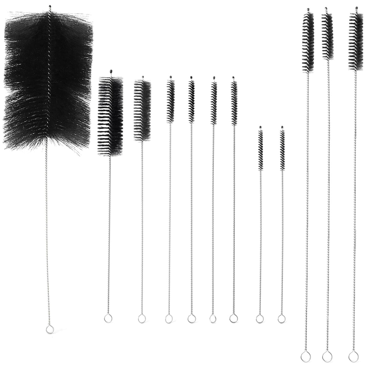 Lisnhlin front packaging showing all 12 brushes and handle variety for quick selection
