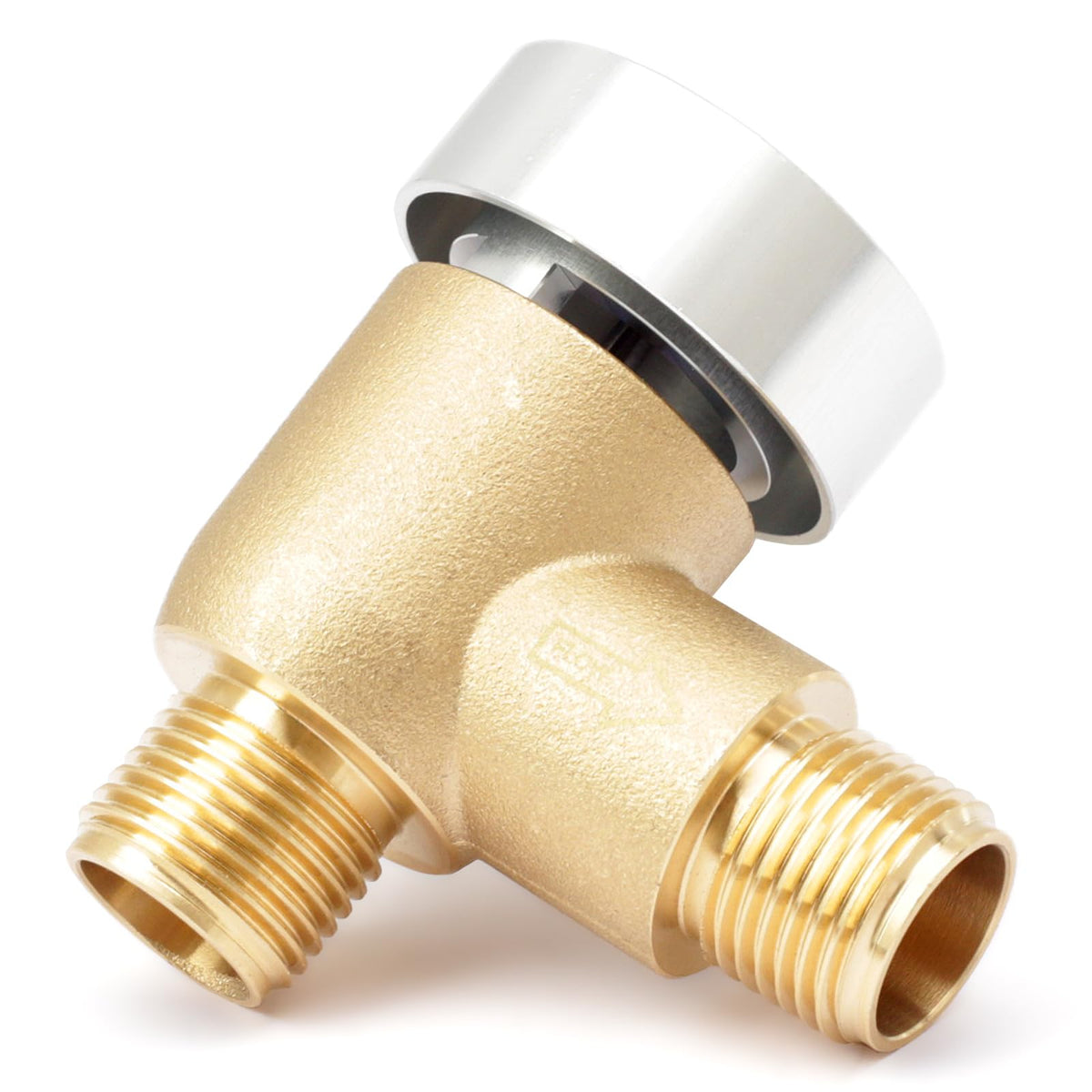 Lisnhlin front view brass valve showing durable construction and leak resistance