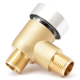Lisnhlin front view brass valve showing durable construction and leak resistance