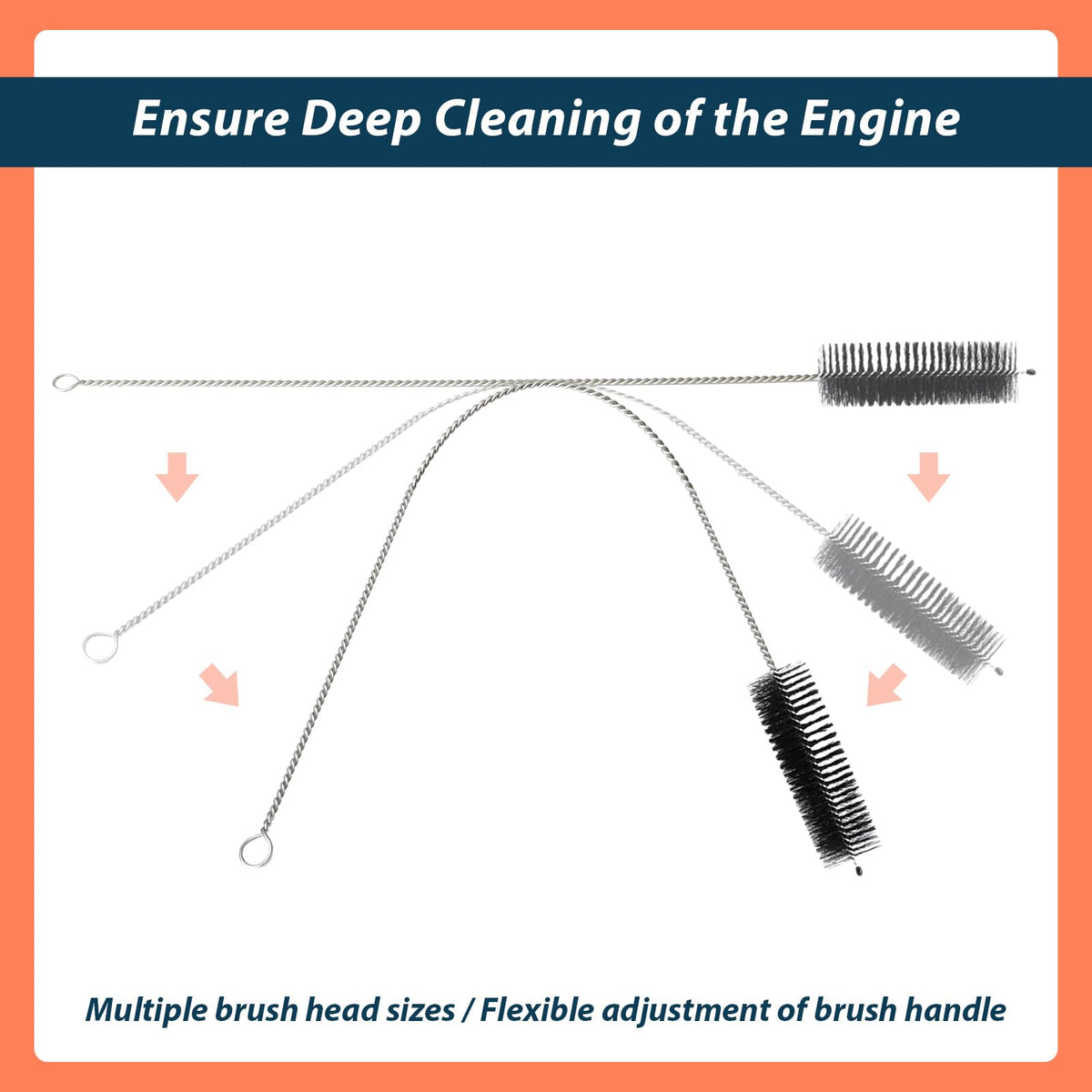 Lisnhlin size comparison handles lined up to show 10–34 inch reach options for jobs