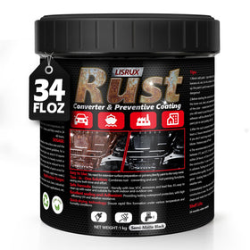 LISRUX front label on 34 fl oz can showing product identity and finish