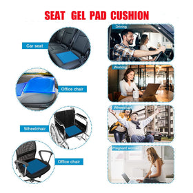 LisylineAuto gel pad on car seat showing scale and easy placement