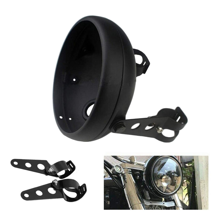 LisylineAuto front view bucket showing matte black finish and clean fit for 7-inch lamp