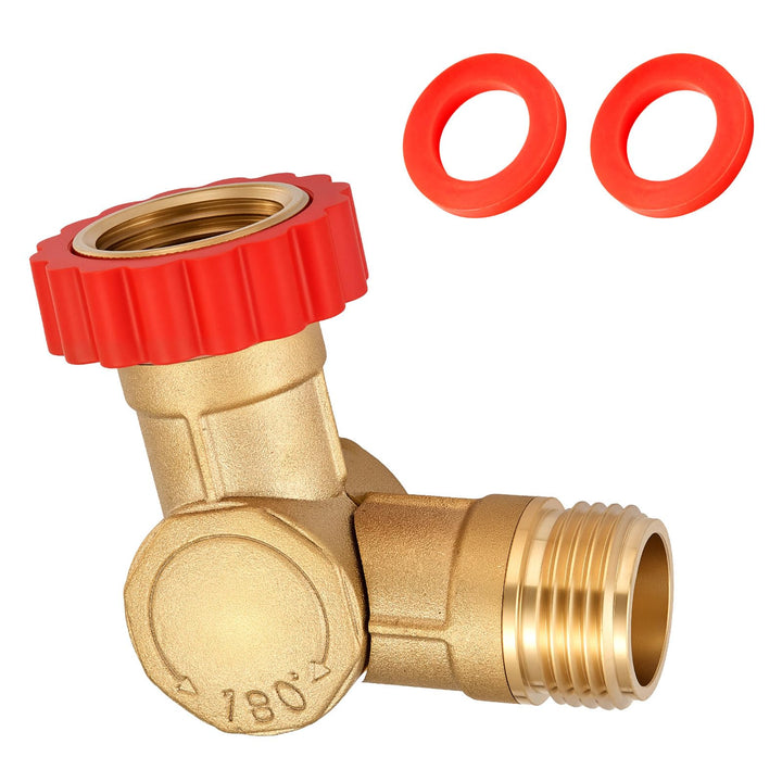 LitartPRO front view of brass swivel connector showing durable finish and high-flow benefit
