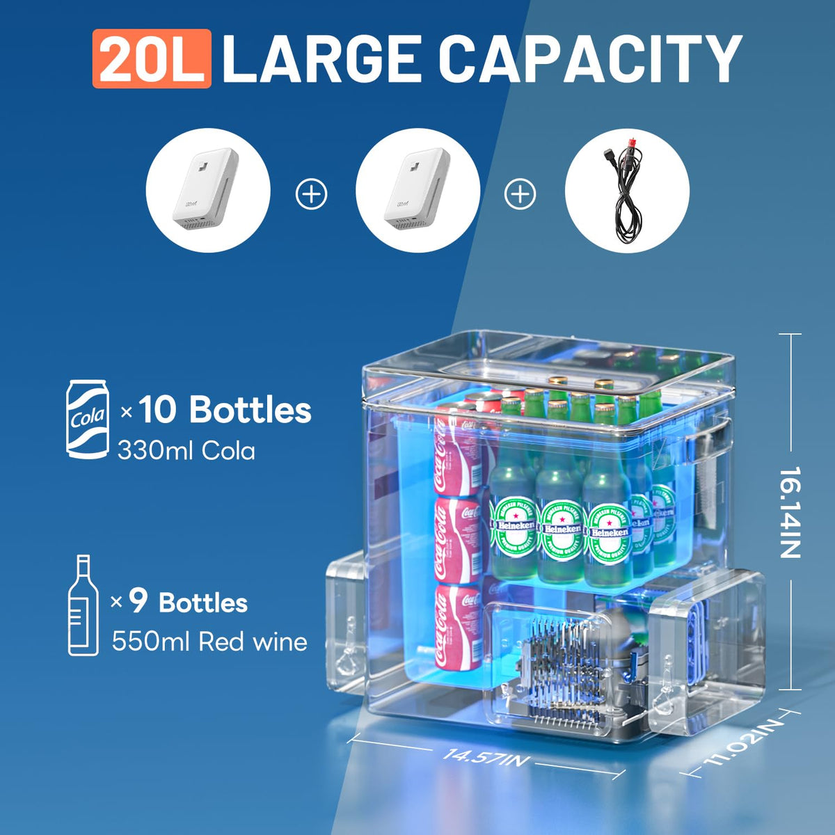 LiTHELi top control panel and transparent lid for easy temperature viewing