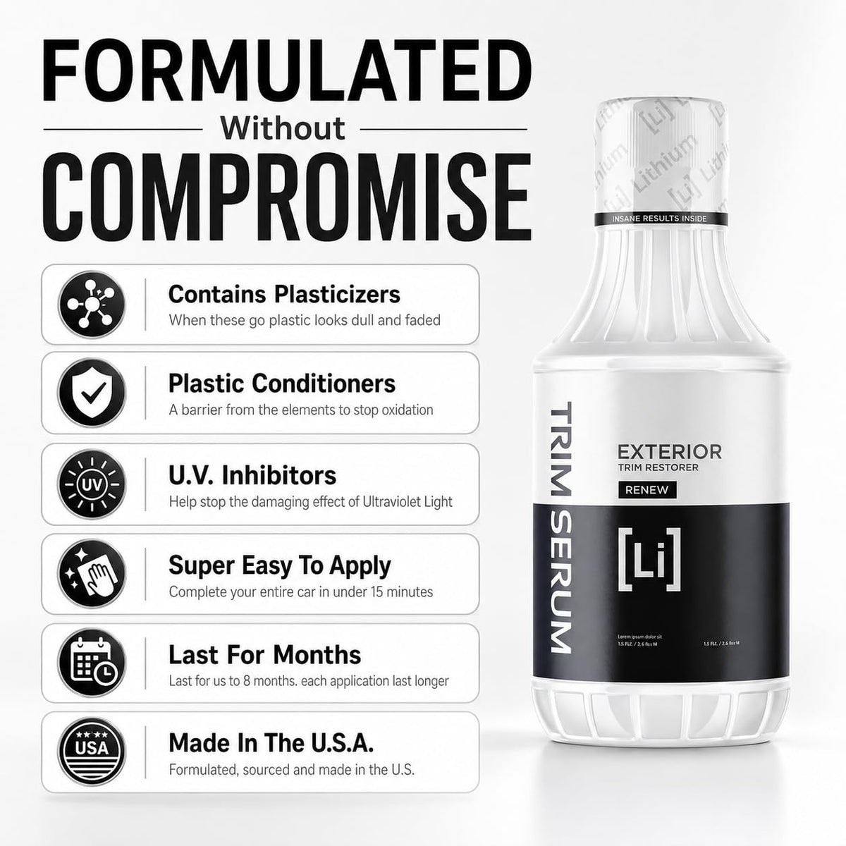 Lithium Auto Elixirs application cloth demonstrating mess-free, precise application