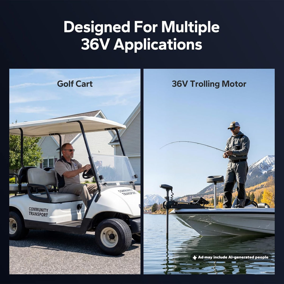 LiTime powering a trolling motor setup illustrating marine use compatibility