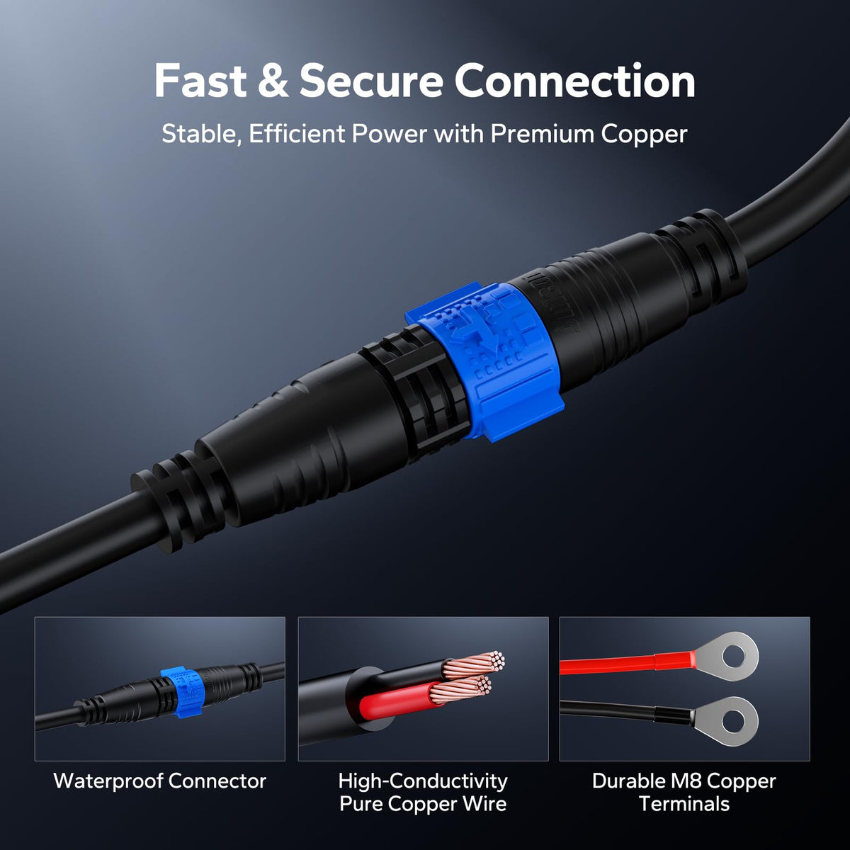 LiTime charger packaged accessories laid out to show included cables and mounting bracket
