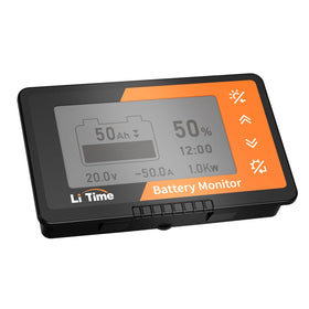 LiTime display front panel showing voltage and capacity for quick checks