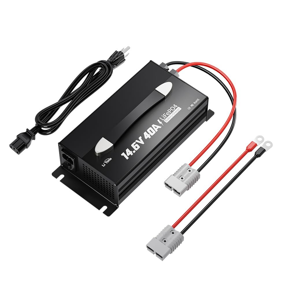 LiTime front panel showing mountable charger and clear status, reliable fast charge
