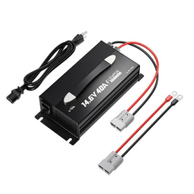 LiTime front panel showing mountable charger and clear status, reliable fast charge