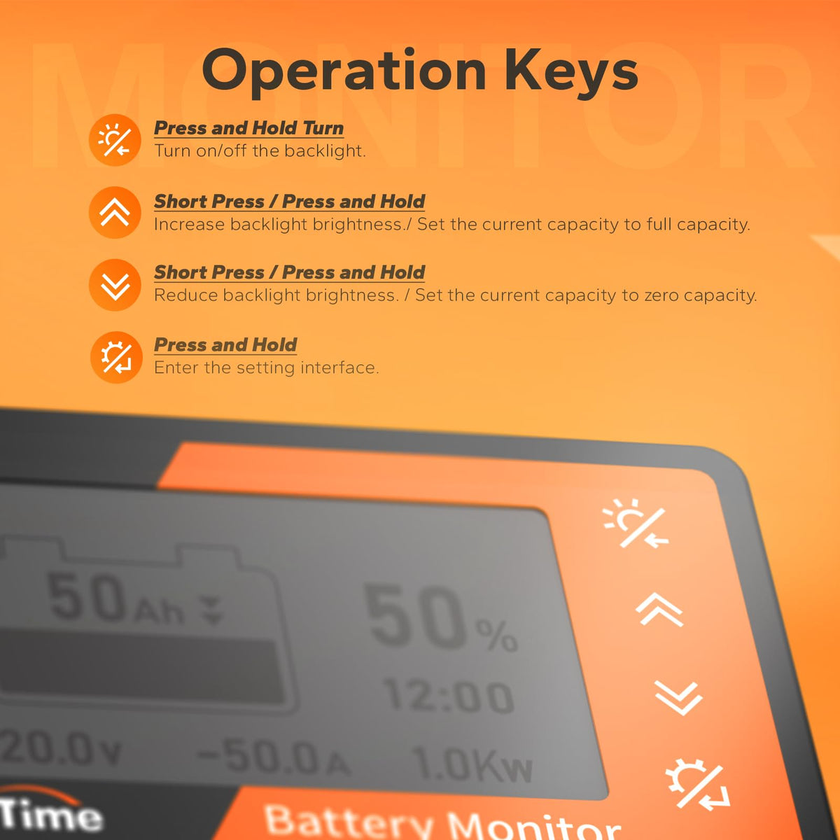 LiTime display mounted on RV dashboard providing easy monitoring access