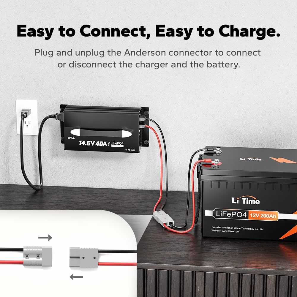 LiTime LED indicator close-up showing charge stages for quick status checks