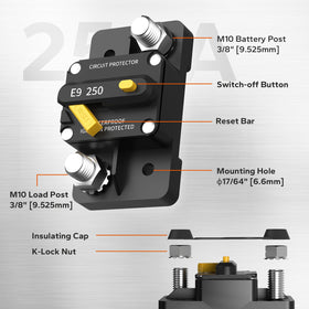LiTime side view showing mounting footprint for easy installation