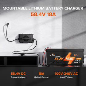 LiTime die-cast housing side profile offering rugged durability