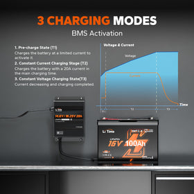 LiTime voltage selection switch detail enabling easy 12V or 16V configuration