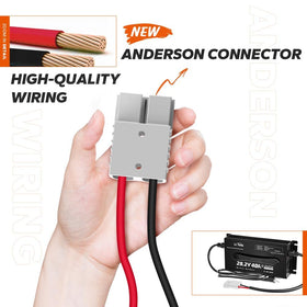 LiTime wiring connection example with clear terminals for safe hookup