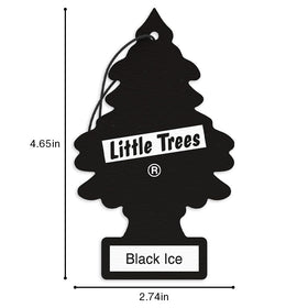 LITTLE TREES Black Ice hung in closet keeping clothes smelling fresh