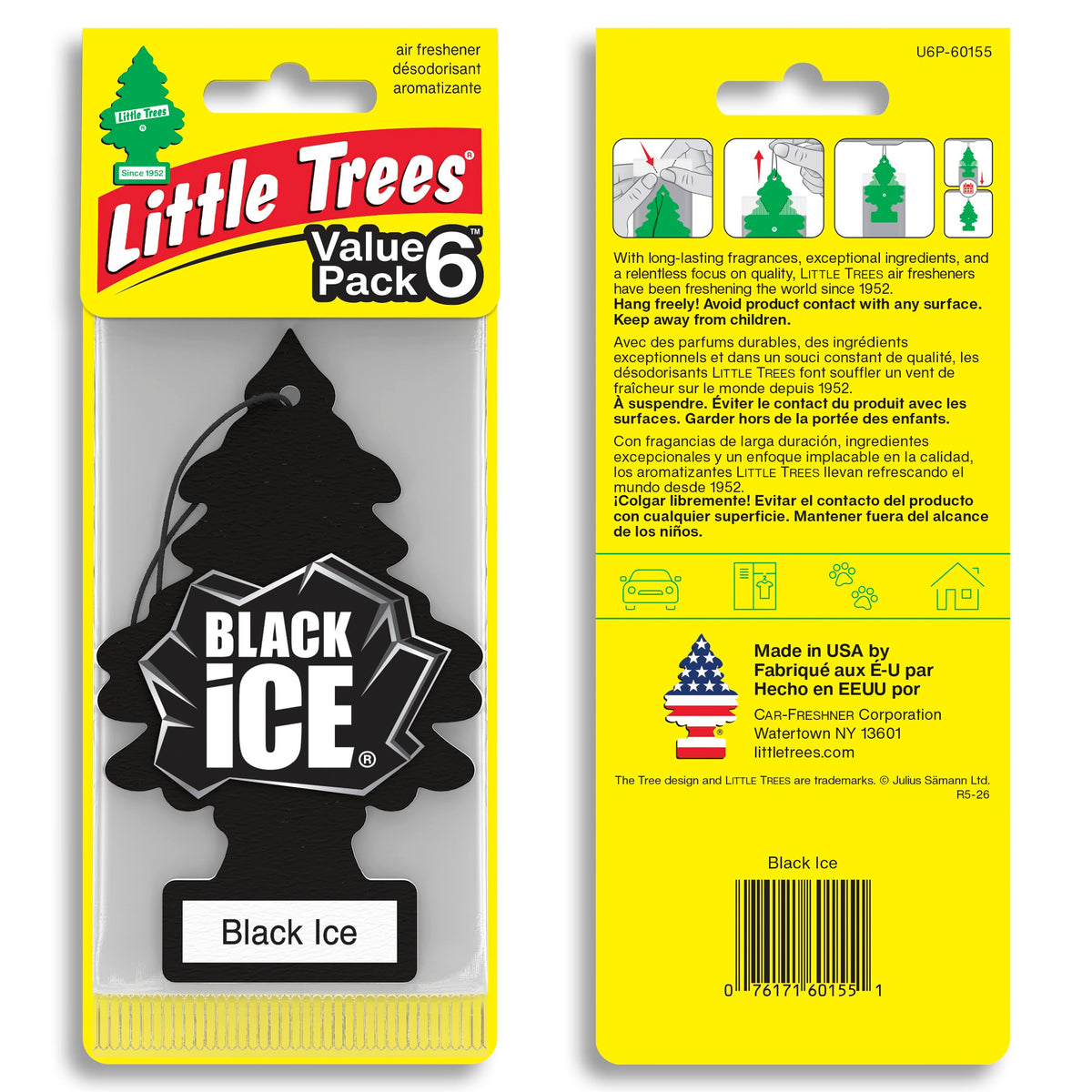 LITTLE TREES Black Ice close-up of single tree highlighting scent design