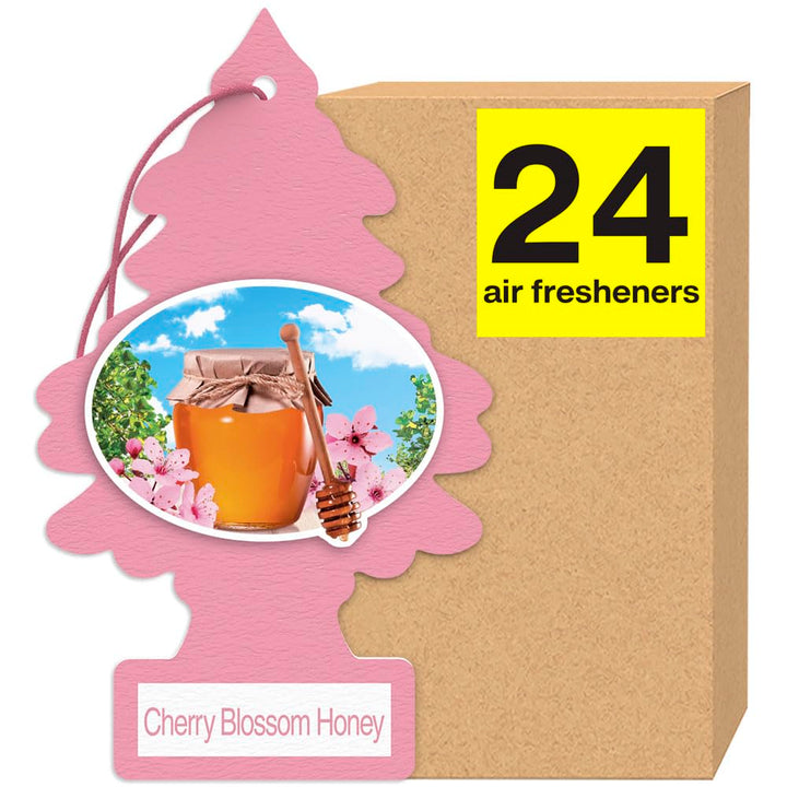 LITTLE TREES front packaging showing 24 Cherry Blossom cards and value