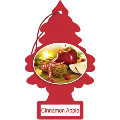 LITTLE TREES front packaging showing cinnamon apple scent and pack size benefit freshness